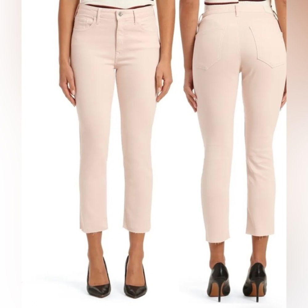 Mavi Viola High Waist Jeans Size‎ 26/27 Raw Hem Ankle Pink Denim